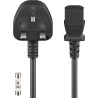 CABLE ALIMENTACION UK-C13 H 1,5M NEGRO