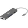 ADAPTADOR USB C M-HDMI H+2XUSB+USB C+MSD