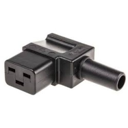 CONECTOR ALIMENTACION C19 HEMBRA CODO 90