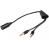 CABLE MINIJACK 4POLOS H-2xMINIJACK M3P"Y