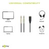 CABLE MINIJACK 4POLOS H-2xMINIJACK M3P"Y