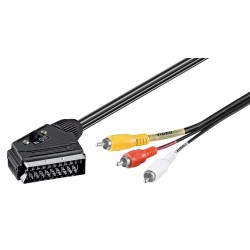 CABLE EUROCONECTOR (IN-OUT)M-3xRCAM 2M