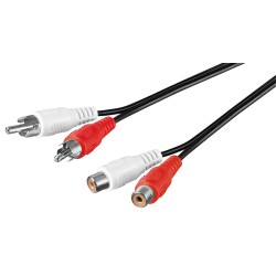 CABLE 2xRCA M-H 10MTS NEGRO