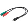 CABLE MINIJACK 4POLOS M-2xMINIJACK H3P"Y