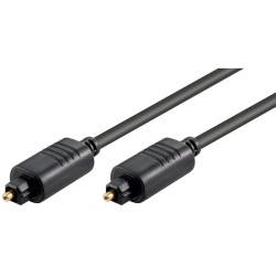 CABLE AUDIO TOSLINK M-M 0,5MTS NEGRO