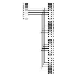 ADAPTADOR TELEFONICO 1xRJ45M-4xRJ45H NG