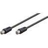 CABLE ANTENA MACHO HEMBRA 20M NEGRO RECT
