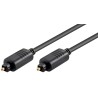 CABLE AUDIO TOSLINK M-M 3MTS NEGRO ø 5