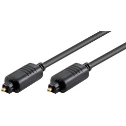 CABLE AUDIO TOSLINK M-M 5MTS NEGRO ø 5