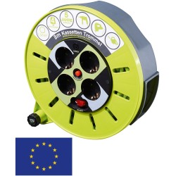 ENROLLADOR ALARGADOR 8m 4xSchuko C/I+LED
