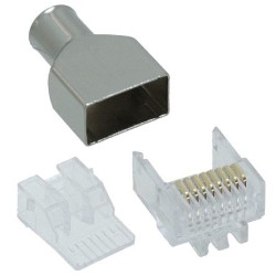 CONECTOR RJ45 MACHO FTP CAT6 AMP (3 PZ)