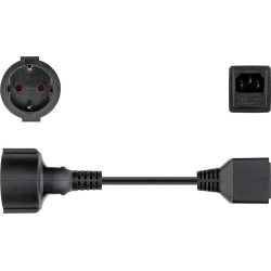 CABLE ALIMENTACION SCHUKO H-C14 M 20cm