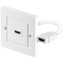 ROSETA EMPOTRABLE 1 x HDMI H-H BLANCO