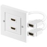 ROSETA EMPOTRABLE 2 x HDMI H-H BLANCO
