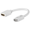 ADAPTADOR HDMI HEMBRA-MINI DVI 15cm BLAN