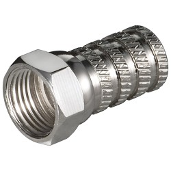 CONECTOR F MACHO ROSCADO 4mm COBRE