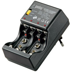 CARGADOR DE PILAS AA  AAA y 9V ECO