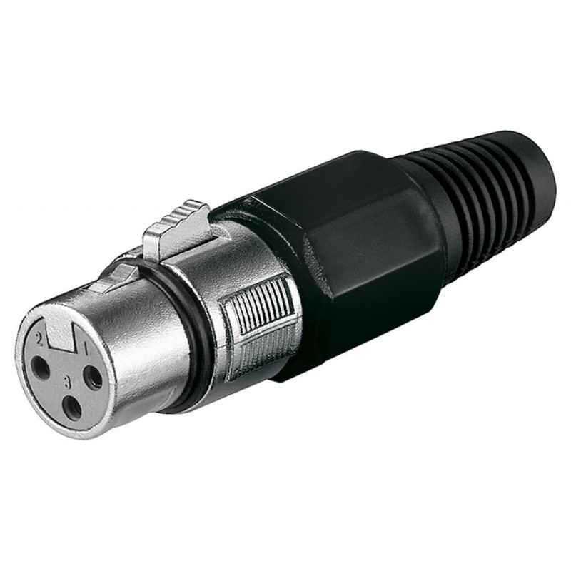 CONECTOR XLR3 HEMBRA AEREO NIKEL PLAS W