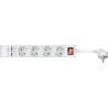 REGLETA 4 TOMAS SCHUKO+INT+2xUSB BLANCA