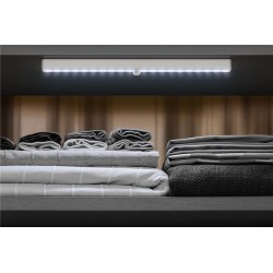 TIRA LED RIGIDA 33cm A PILAS 160lm 6500k