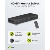 SWITCH HDMI 4 ENTRADAS 2 SALIDAS+MA 4K30