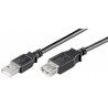 CABLE USB A 2.0 M-H 3MTS NEGRO