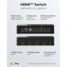 SWITCH HDMI 4 ENTRADAS 1 SALIDA+MANDO 4K