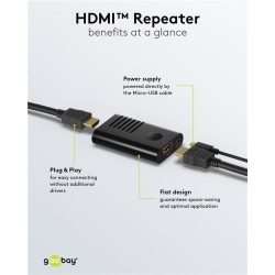 AMPLIFICADOR HDMI H-H 4K@60Hz hasta 20M