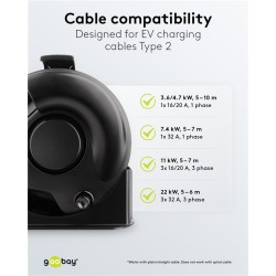 ENROLLADOR CABLE COCHE ELECTRICO TYPE 2