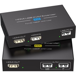 EXTENSOR KVM HDMI+USB HD CAT6 RJ45 120m