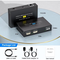 EXTENSOR KVM HDMI+USB HD CAT6 RJ45 120m