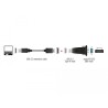 CABLE USB M-DB9 SERIE RS232 M 0,8M FTDI