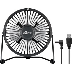 VENTILADOR 4" 13cm DE MESA USB NEGRO