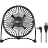 VENTILADOR 4" 13cm DE MESA USB NEGRO