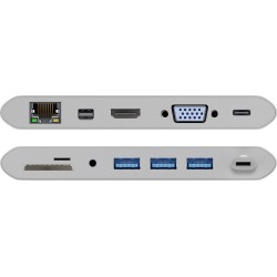 ADAPTADOR USB C M-VGA+HDMI+RJ45+3XUSB+1C