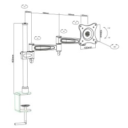 SOPORTE TV MONITOR TELESCOPICO 3 ARTICUL