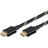 CABLE HDMI M-M 4K 1M NYLON TRENZADO GOLD