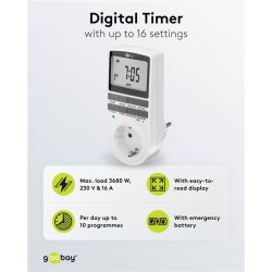 RELOJ PROGRAMADOR DIGITAL IP20 16A