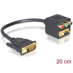 CABLE ADAPTADOR DVI M-VGA H+3xRCA 10cm