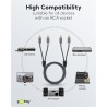 CABLE 2xRCA M-M 0,5MTS GRIS profesional