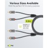 CABLE 2xRCA M-M 0,5MTS GRIS profesional