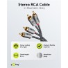 CABLE 2xRCA M-M 0,5MTS GRIS profesional