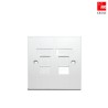 ROSETA SUPERFICIE 2xRJ45 CON VENTANA KEY
