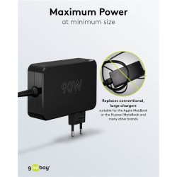 ALIMENTADOR 220V 1xUSB C 20V 4.5A 90W