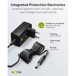 ALIMENTADOR UNIVERSAL 3-12V 0,3A 3.6W NE