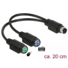 ADAPTADOR PS2 M-2xPS2 (PS/2) HEMBRA 20cm