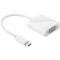 ADAPTADOR USB C M- VGA H BLANCO 15cm