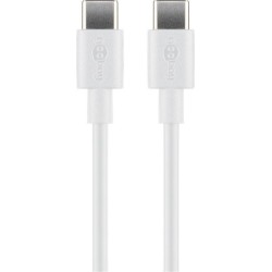 CABLE USB C M-M 0,5M BLANCO 3A 15W