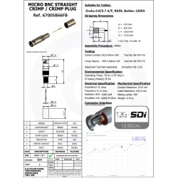 CONECTOR MICRO BNC MACHO 0.8/3.7 12G