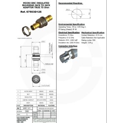 ADAPTADOR MICRO BNC H-H 12G PANEL HD BNC
